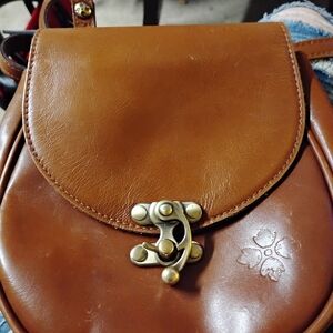 Patricia Nash Tan Leather Crossbody Bag